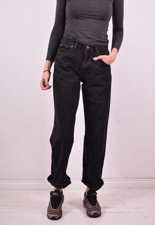 WRANGLER WOMENS VINTAGE JEANS W28 L29 BLACK 90'S