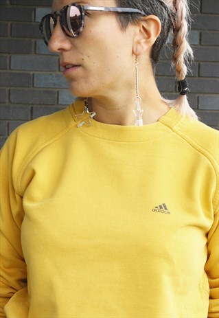 VINTAGE 1990S ADIDAS MUSTARD SWEATSHIRT