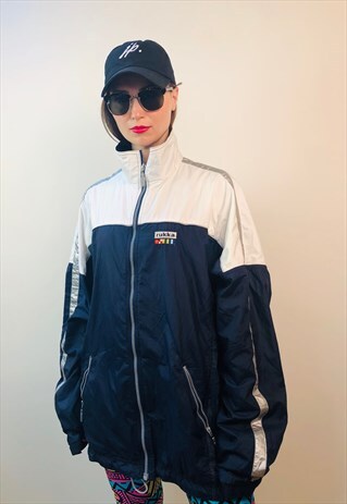 RUKKA SAILING USA BLUE JACKET WINDBREAKER VINTAGE RETRO