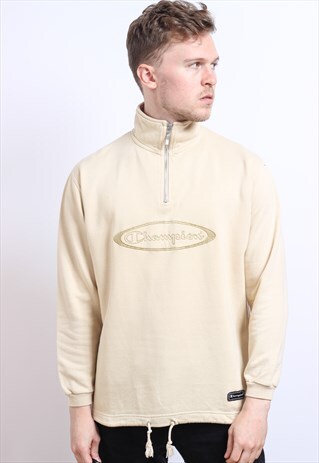 VINTAGE CHAMPION HALF ZIP SWEATSHIRT