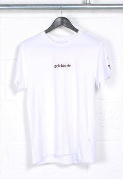 Vintage Adidas Originals T-Shirt in White Medium