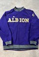 ADIDAS TRACK JACKET ALBION EMBROIDERED LOGO ZIP UP JACKET