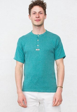 VINTAGE BLUE LEVI'S LOGO SHORT SLEEVE TOP