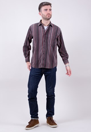 VINTAGE CORDUROY STRIPED SHIRT
