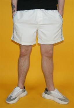 Vintage Y2K Calvin Klein Swimwear White Shorts Size Medium