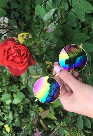 RETRO HIPPIE JOHN LENNON CIRCLE SUNGLASSES