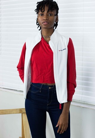 VINTAGE POLO RALPH LAUREN JACKET SLEEVELESS LOGO 90S M 5.9