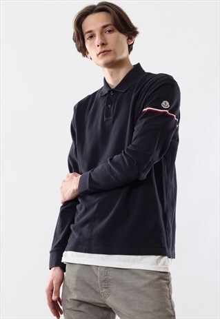 VINTAGE MENS MONCLER LONG SLEEVE TOP POLO SHIRT