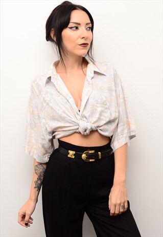 VINTAGE 90'S SOFT INDIE GRUNGE PATTERNED OVERSIZED SHIRT