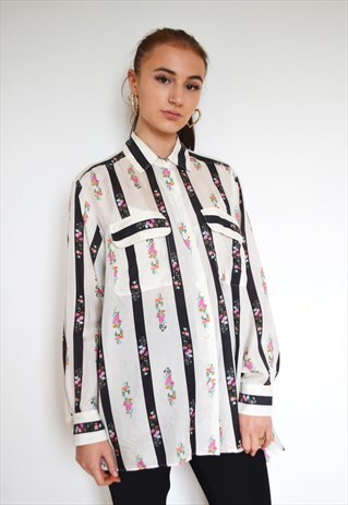 VINTAGE FLORAL STRIPED KENZO SHIRT