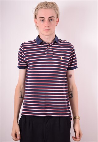 POLO RALPH LAUREN MENS VINTAGE POLO SHIRT MEDIUM MULTI 90S