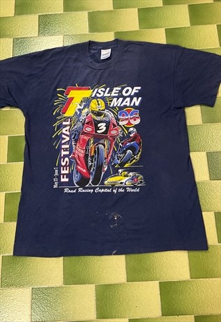 Vintage Honda Britain 1996 Isle of Man TT Racing T-Shirt 