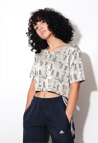 VINATGE 90'S OVERSIZED REWORKED CROPTOP Y2K
