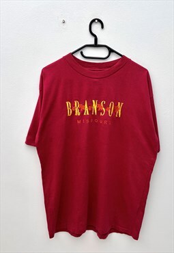 Vintage Branson Missouri burgundy tourist T-shirt large 