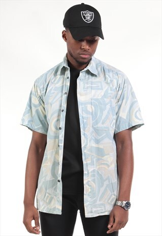 VINTAGE ABSTRACT CRAZY PRINT SHIRT