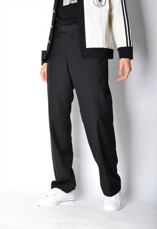 VINTAGE 90S BLACK MINIMALIST PANTS