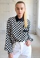 Black/White Vintage Checkered Shirt 90s