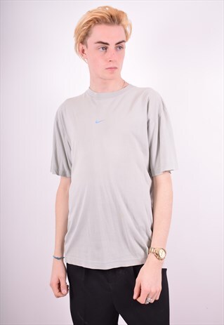 NIKE MENS VINTAGE T-SHIRT TOP MEDIUM GREY 90'S