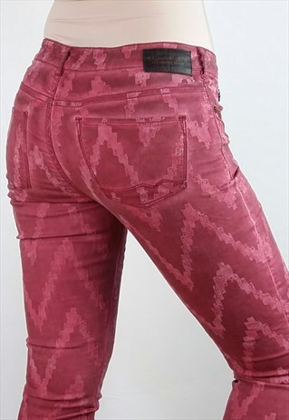 MAISON SCOTCH 'LA BOHEMIENNE' ZIGZAG PATTERN SKINNY JEANS