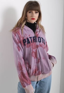 Vintage NFL New England Patriots Tie Dye Rework Jacket Multi
