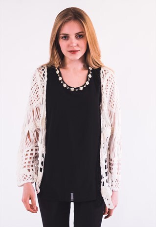 CROCHET CARDIGAN (WHITE)