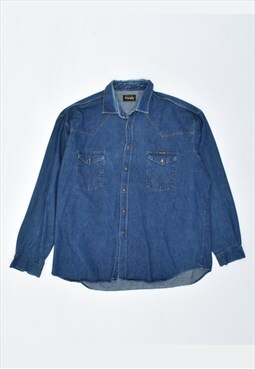 Vintage 90's Wrangler Denim Shirt Blue