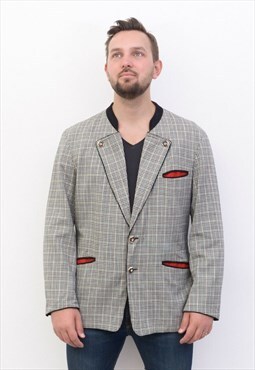 TRAUNSEE TRACHTEN Vintage Men's UK 42 Blazer Jacket Coat L