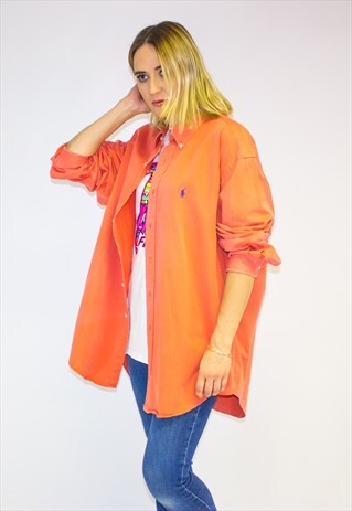 RETRO CORAL RALPH LAUREN SHIRT