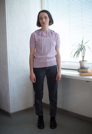 VINTAGE 80'S LILAC KNITTED TOP