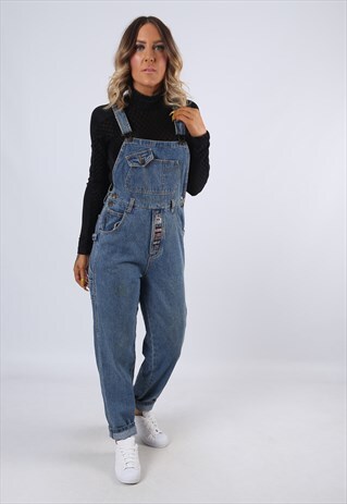 DENIM DUNGAREES VINTAGE TAPERED LEG UK 10 (EA5D)