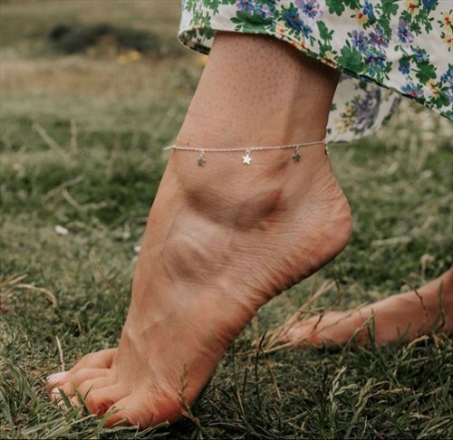 Sterling Silver Mini Star Anklet