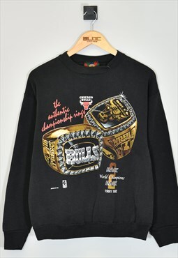 Vintage 1992 Chicago Bulls Back 2 Back Sweatshirt Black L