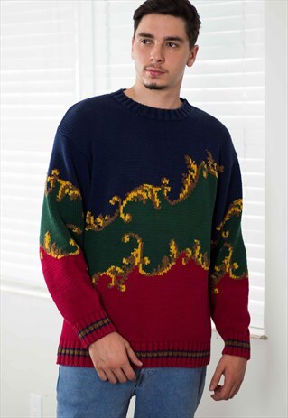 VINTAGE TOMMY HILFIGER SWEATER JUMPER 90S L 34.8