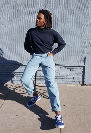 STAN RAY OVERDYED ROBINS EGG BLUE CANVAS CARPENTER PANTS