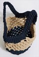 INGRID GRANDE BEACH BAG BLUE AND BEIGE