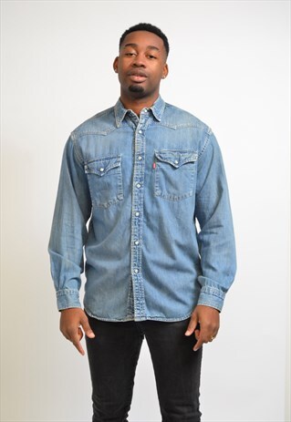 VINTAGE LEVI'S PEARL SNAP DENIM SHIRT
