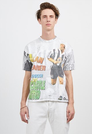 90S VINTAGE GREY SEAGUL LOGO CREW NECK T-SHIRT