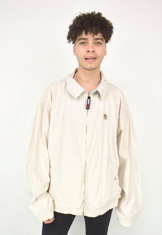 VINTAGE 90'S CREAM TOMMY HILFIGER JACKET