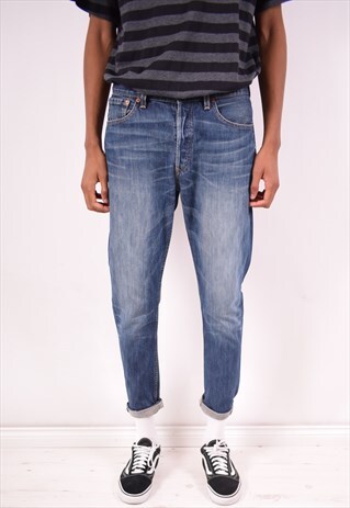LEVI'S 501 MENS VINTAGE JEANS W33 L32 BLUE 90S