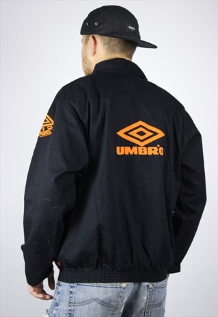 VINTAGE MENS UMBRO PRO TRAINING PULLOVER COTTON JACKET