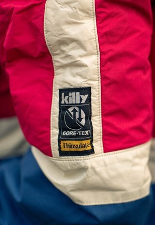 KILLY BY ASICS GORE TEX JACKET IN RED, WHITE AND BLUE
