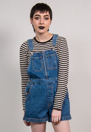 VINTAGE 90'S DARK BLUE DENIM DUNGAREES