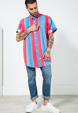 VINTAGE 80S POLO RALPH LAUREN SHORT SLEEVE SHIRT/ S4380