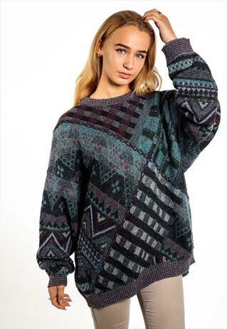 VINTAGE PATTERNED JUMPER K164