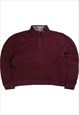 Vintage  Izod Sweatshirt Quarter Zip Heavyweight Burgundy