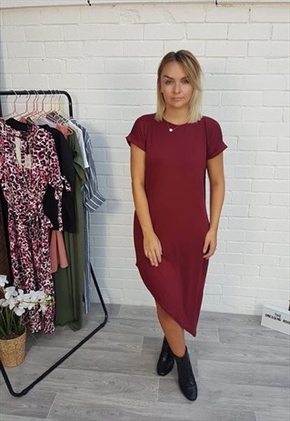 ASYMMETRIC TSHIRT DRESS