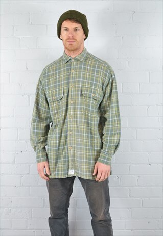 VINTAGE LEVI'S GREEN CHECKED SHIRT
