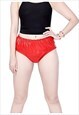 Red PVC Full Bum Panties High Waist Hot Innerwear Knicker