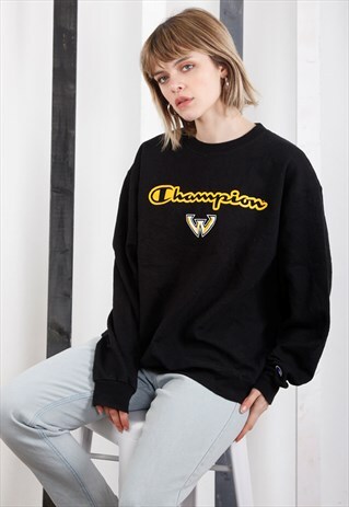 VINTAGE 90S CHAMPION SPELL-OUT SWEATSHIRT / SWEATER. UNISEX.