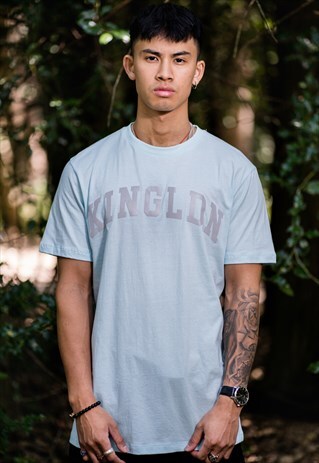 BLACKWALL VARSITY T-SHIRT - SKY BLUE (REFLECTIVE)